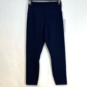 NWT RBX Active Leggings Women's Small Blue Capri Flat Front Stretch High-Rise